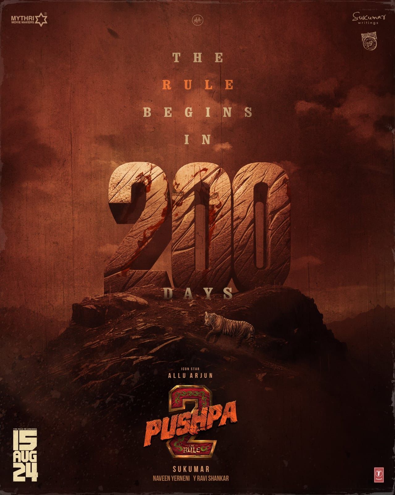 फिल्म 'पुष्पा 2: द रूल' की रिलीज में अब 200 दिन बाकी, मेकर्स ने एक शानदार पोस्टर के साथ बढ़ाया उत्साह