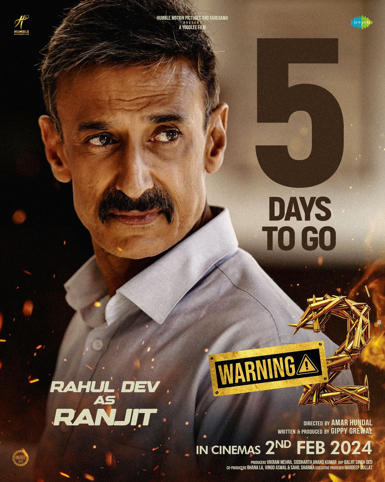 राहुल देव अपनी आनेवाली पंजाबी फिल्म ‘वॉर्निंग 2’ में पोलिस ऑफिसर रंजीत सिंह की भूमिका में नजर आएंगे!